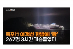 [영상]목포行 여객선 한밤에 '쾅'...267명 3시간 가슴졸였다